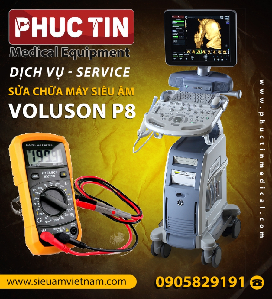 SỬA CHỮA MÁY SIÊU ÂM GE VOLUSON P8