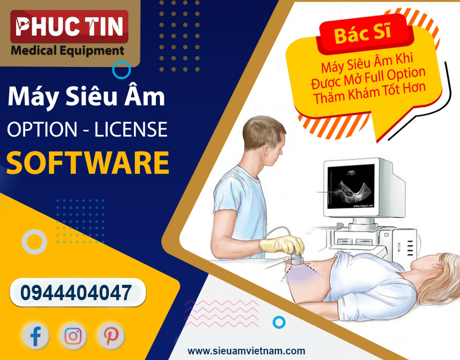 Dịch vụ phần mềm - mở key option máy siêu âm